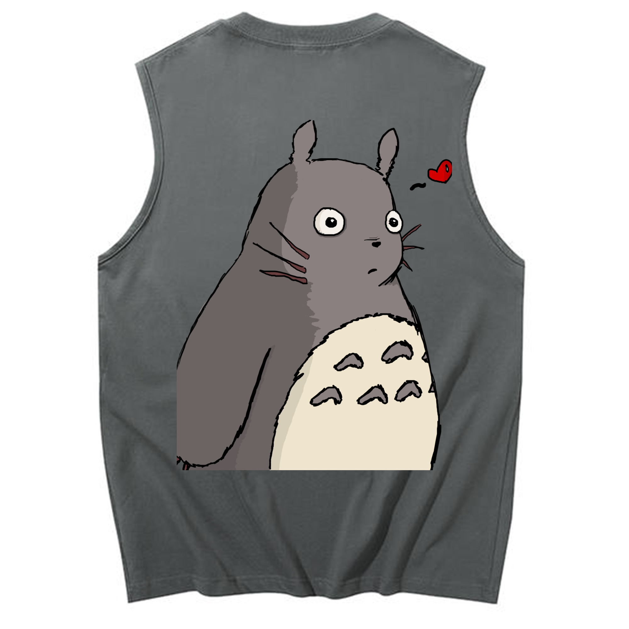 （画像用） となりのトトロ 草壁メイ 草壁サツキ My Neighbor Totoro Satsuki Kusakabe Mei Kusakabe コットン100％タンクトップ（背面プリント）